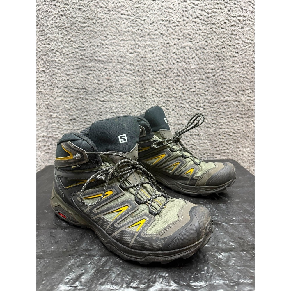 Salomon X Ultra 3 Mid GTX Waterproof Hiking Boots Gray 401337 Mens Size 12 US
